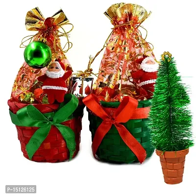 Midiron Gift Hamper for Christmas |Christmas  New Year Gift Combo|Christmas Chocolates Gift | Festive Hamper for New Year with Xmas Chocolates Basket with Miniature Small Christmas Tree