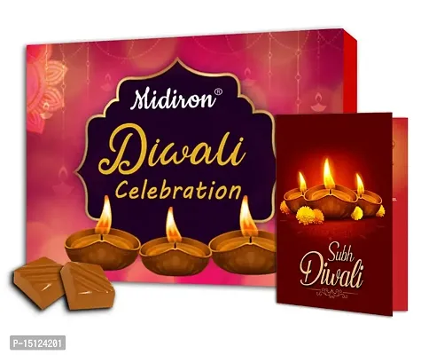 Midiron Diwali Handmade Chocolate Gifts Hamper |Diwali Celebration Gifts Combo| Diwali Chocolate Hamper with Greeting Card |Diwali Hamper for Friends, Relatives