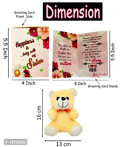 ME & YOU Gift for Sister | Return Rakhi Gift for Sister | Anniversary Gift for Sister | Birthday Gift for Sister | Cream Teddy Gift for Sister ( Ceremic - 325ml ) IZ22DTSisterCDMUTC-102-thumb2