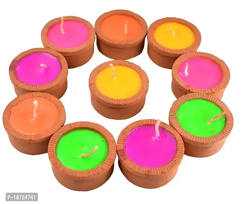 ME & YOU Diya for Home Decoration on Diwali & Special Occassions, Festive Diya for Decoration, Paraffin Wax Diya with Less Smoke| Pack of 10 Candles/Diya-thumb0