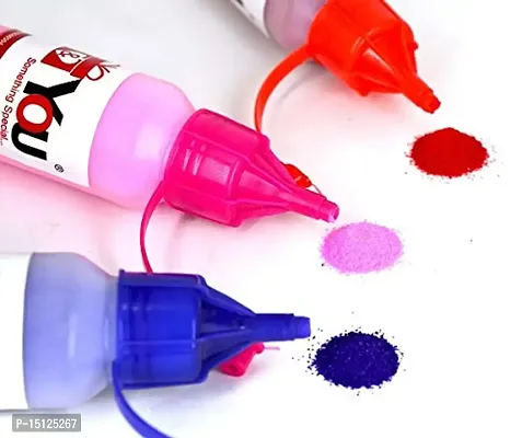 ME  YOU Set of 5 Rangoli Colour Powder with All Stencils | Plastic Squeeze Bottles, Rangoli Powder Tool Kit | Rangoli Gift Pack with Stencils for Diwali-thumb4