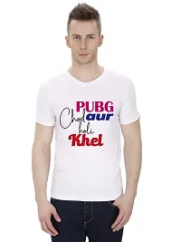 ME & YOU Men's Holi T-Shirt, Pubg Chod Our Holi Khel Printed, Holi T-Shirt for Men's, Holi T-Shirts-thumb1