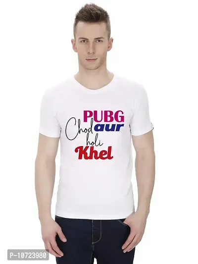 ME & YOU Men's Holi T-Shirt, Pubg Chod Our Holi Khel Printed, Holi T-Shirt for Men's, Holi T-Shirts-thumb2