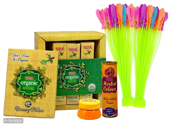 ME  YOU 4 Herbal Gulal Pack| Magic Balloon| Chandan Tika | Water Herbal Color IZ22HoliOrganicGPWC1GT1MB2-001