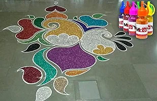 ME  YOU Rangoli Colorful Glitter Colour Bottle Set | Sparkle Rangoli Colour Powder for Diwali, Navratri, Durga Puja | Multicolour Rangoli Powder (Set of 18)-thumb4