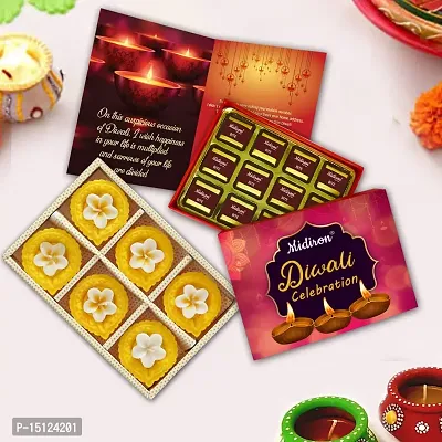 Midiron Diwali Handmade Chocolate Gifts Hamper |Diwali Celebration Gifts Combo| Diwali Chocolate Hamper with Greeting Card |Diwali Hamper for Friends, Relatives-thumb2