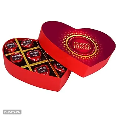 Midiron Handmade Lovely Heart Chocolate Bites for Diwali|Celebration Chocolate Box Hamper|Handmade Chocolate Gifts for Diwali| Chocolate Box For Festivals | Celebration Gift Pack