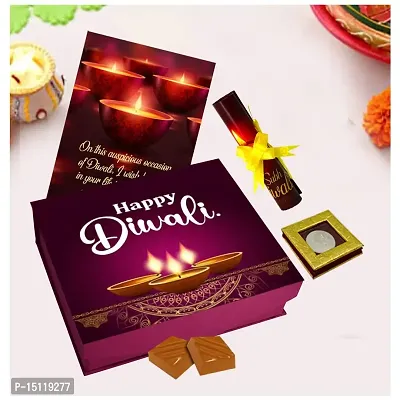 Midiron Lovely Diwali Gift Combo| Handmade Chocolates Combo Diwali Gift|Premium Diwali Hamper-Chocolate Box, Silver Coin  Diwali Letter Card