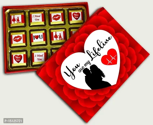 Midiron Love Gift Set For Wife/ Girlfriend | Best Gifts For Lover | Valentines Day Gift With Handmade Chocolate Box, Printed Ceramic Coffee Mug  Love Greeting Card-thumb4