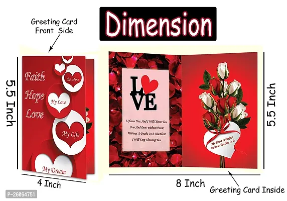 ME  YOU Romantic Greeting Card for Girlfriend, Boyfriend, Wife, Husband and Special Someone For Valentine's Day and Special Occasion | Valentine's Day Gift Hamper-thumb2