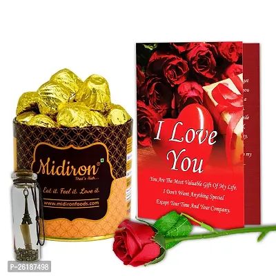 Midiron Valentine's Gift Hamper for Girlfriend/Boyfriend | Rose Day, Chocolate Day, Hug Day Gift | Romantic Gift | Valentine's Week Day Gift-Chocolate Bars, Love Greeting Card  Chocolate Bars