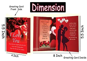 ME  YOU Unique Love Gift Hamper | Romantic Gift | Valentines Day Gift for Wife/Girlfriend/Lover | Love Greeting Card  Red Rose | Valentine's Greeting Card | Beautiful Gift Hamper (Pack of 3)-thumb1