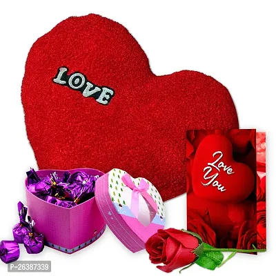 Midiron Beautiful Love Gift Hamper | Chocolate Gifts for Love | Valentines Romantic Combo | Chocolate Gifts | Rose Day, Promise Day Gift with Chocolate Bars, Artificial Red Rose  Love Greeting Card-thumb0