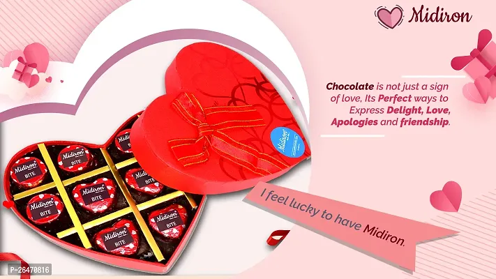 Midiron Valentine's Gift Hamper for Girlfriend/Wife | Rose Day, Chocolate Day, Hug Day Gift | Romantic Gift | Valentine's Week Day Gift-Chocolate Bars, Love Greeting Card  Artificial Red Rose-thumb5