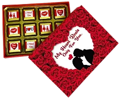 Midiron Valentines Day Unique Gift for Girlfriend/Boyfriend | Romantic Gift for Valentine's Week | Teddy Day, Chocolate Day, Purpose Day Gift - Chocolate Bars, Greeting Card  Artificial Red Rose-thumb2