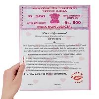 ME  YOU Love Agreement Certificate with Pre Defined Terms and Conditions for Boyfriend, Girlfriend, Special Friend, Wedding, Anniversary, Birthday, Valentinersquo;s Day Gift With Permanent Pen-thumb2