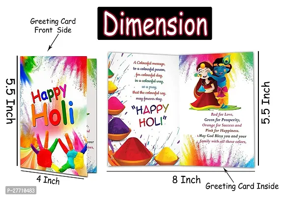 Water Color for Holi Festival 6 Piece, Gulal and Card-thumb2
