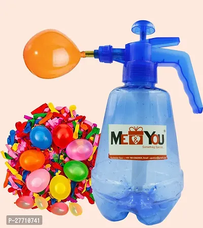 Holi Pichkari with 200 Balloons |Holi Water Balloon Pump For Kids Pumping Station With Non Toxic |Holi Balloons For Boys and Girls Multicolor Material Rubber-thumb0