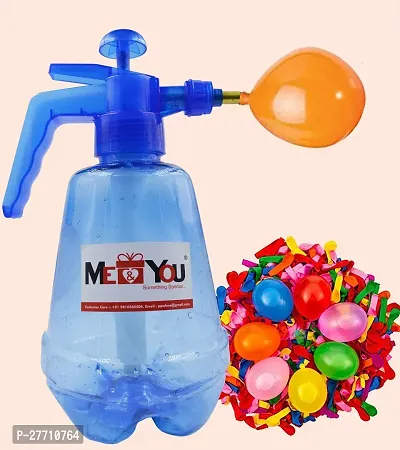 Holi Water Balloon Pump for Kids Pumping Station with Non Toxic (Pack of 200 ) Holi Balloons for Boys and Girls | Water Gun for Holi Festival Celebration | Balloon Filler Pump