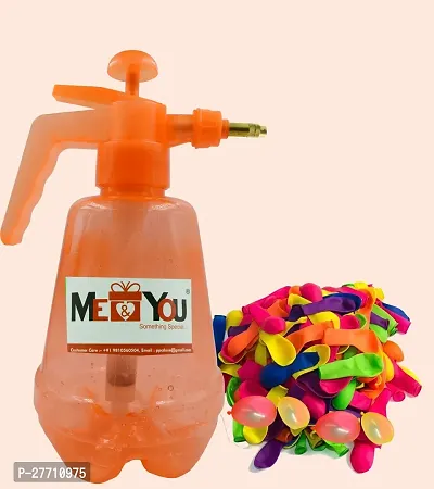 1000 Rubber Balloons and Water Balloon Pump Combo | Holi Festival Pichkari | | Water Balloon Inflator Filler Super Easy to Use for Gubara Summer Days (Multicolor)-thumb0