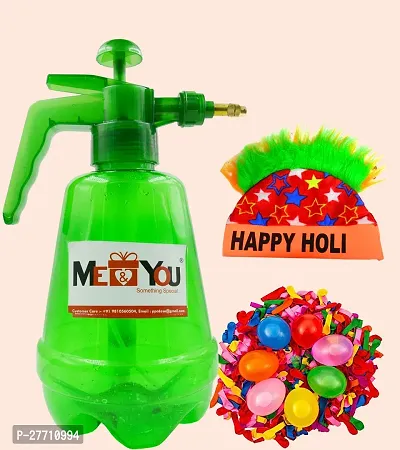 Water Pump for Holi | Water Balloon Pump Combo | Happy Holi Cap for Holi |Water Balloon Inflator Filler Super Easy to Use for Gubara Summer Days (Multicolor)