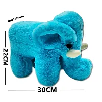 Elephant  Plush Soft Toy Cute Kids  Animal Home Decor Boys/Girls (Sky Blue)-thumb2