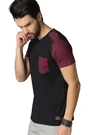 Reliable Multicoloured Cotton Blend Colorblocked T-Shirt For Men-thumb2