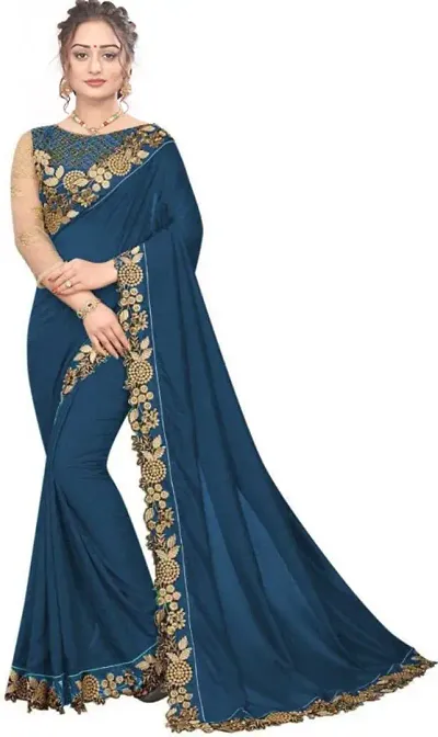 Silk Embroidered Saree With Blouse