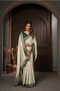 Beautiful Cotton Silk Saree with Blouse piece-thumb1