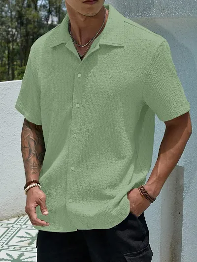 New Launched Polyester Short Sleeves Casual Shirt 