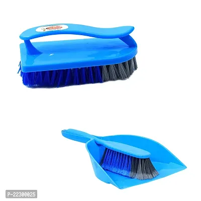 Premium Quality Dustpan With Brush Floor Clerning (Pack Of 2)-Blue