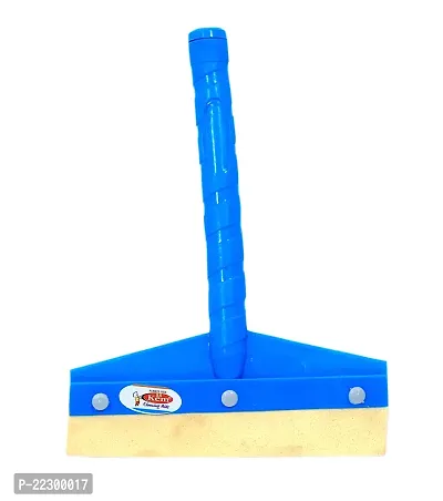 Premium Quality Floor Cleaning Wiper Long Handle Zoom Wiper With Wide Foam For Multipurpose Uses Cleaning, Water Swiping-Blue-thumb0