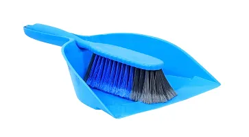 Premium Quality Dustpan With Brush Set Of 1 Floor Clerning -Blue-thumb2