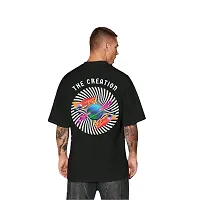 Reliable Black Cotton Blend Printed T-Shirt For Men-thumb1