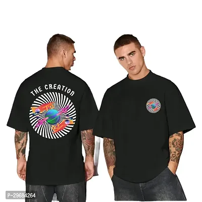 Reliable Black Cotton Blend Printed T-Shirt For Men-thumb0