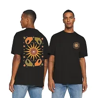 Reliable Black Cotton Blend Printed T-Shirt For Men-thumb1