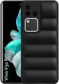 Wellchoice Back Cover for vivo V30 Pro 5G vivo V30 5G Black Grip Case Silicon Pack of 1-thumb2