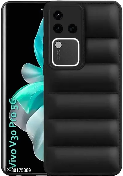 Wellchoice Back Cover for vivo V30 Pro 5G vivo V30 5G Black Grip Case Silicon Pack of 1-thumb3