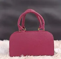 Stylish Pink PU  Handbags For Women-thumb2
