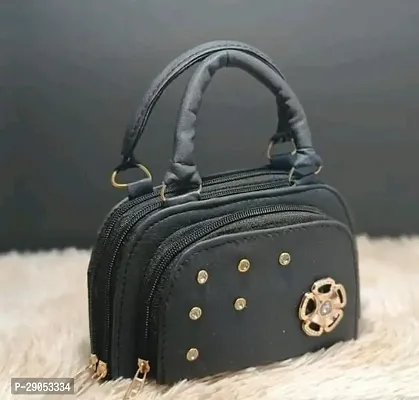 Stylish Black PU  Handbags For Women-thumb2