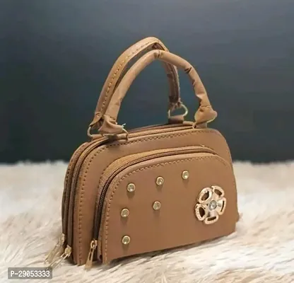 Stylish Beige PU  Handbags For Women-thumb4