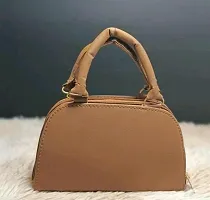 Stylish Beige PU  Handbags For Women-thumb1