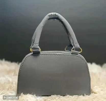 Stylish Grey PU  Handbags For Women-thumb2