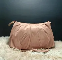 Stylish Beige Leatherette  Handbags For Women-thumb2