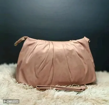 Stylish Beige Leatherette  Handbags For Women-thumb3