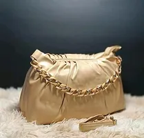 Stylish Beige Leatherette  Handbags For Women-thumb3