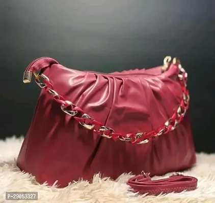 Stylish Pink Leatherette  Handbags For Women-thumb2