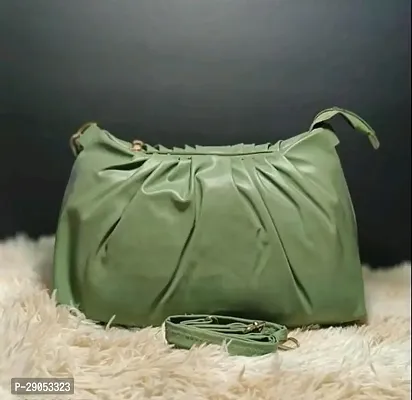 Stylish Green Leatherette  Handbags For Women-thumb2