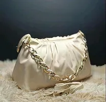 Stylish Off White Leatherette  Handbags For Women-thumb3