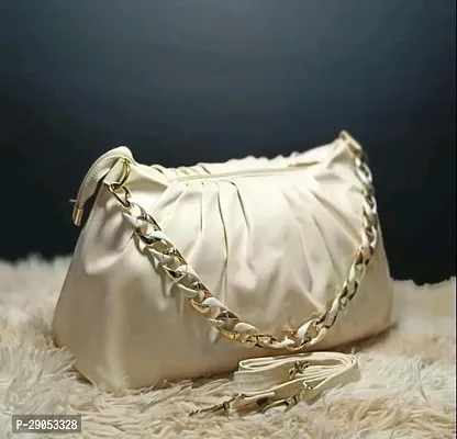 Stylish Off White Leatherette  Handbags For Women-thumb4